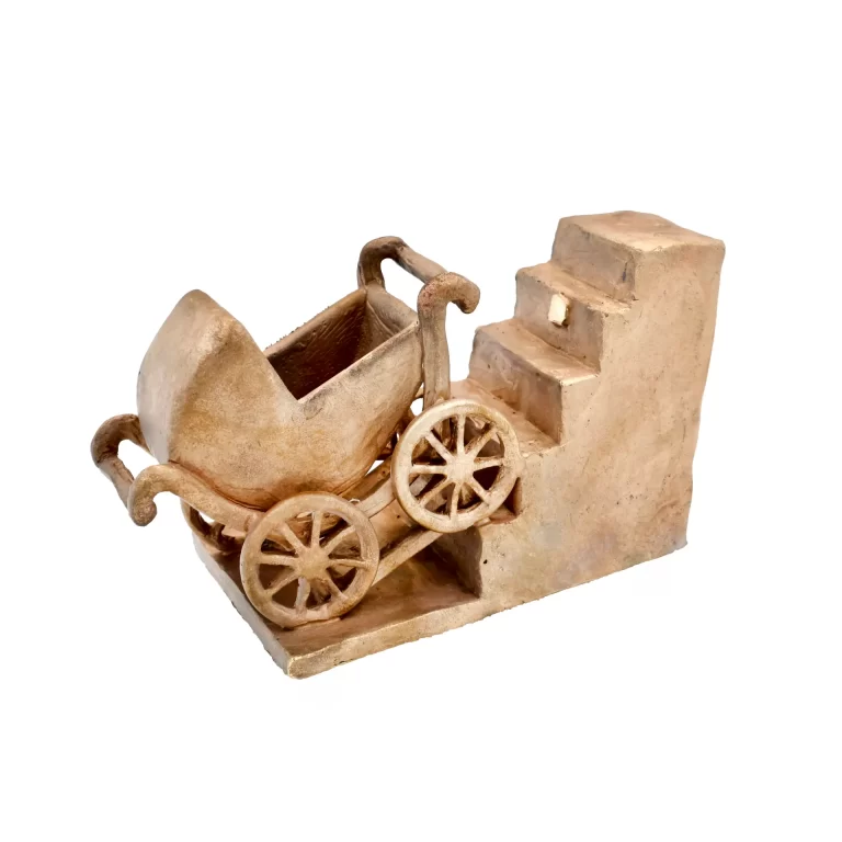 Sculpture entitled "An Uphill Battle"